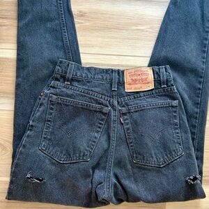 Levi's Charcoal Distressed Jeans